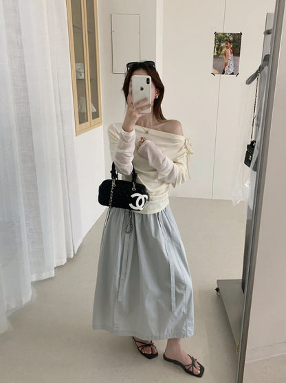// 梨型身材必入壓褶SK