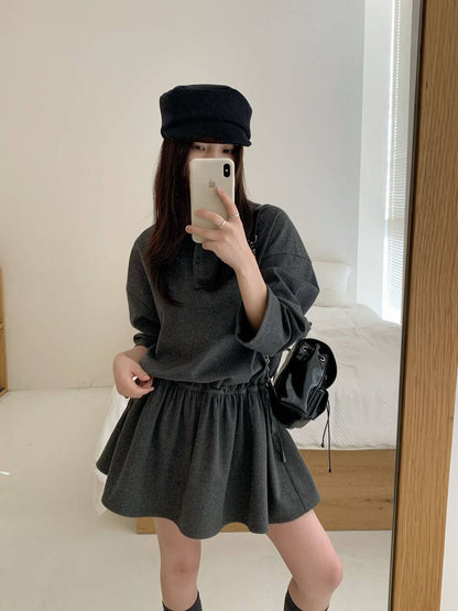 // 休閒運動風可束腰polo領OPS