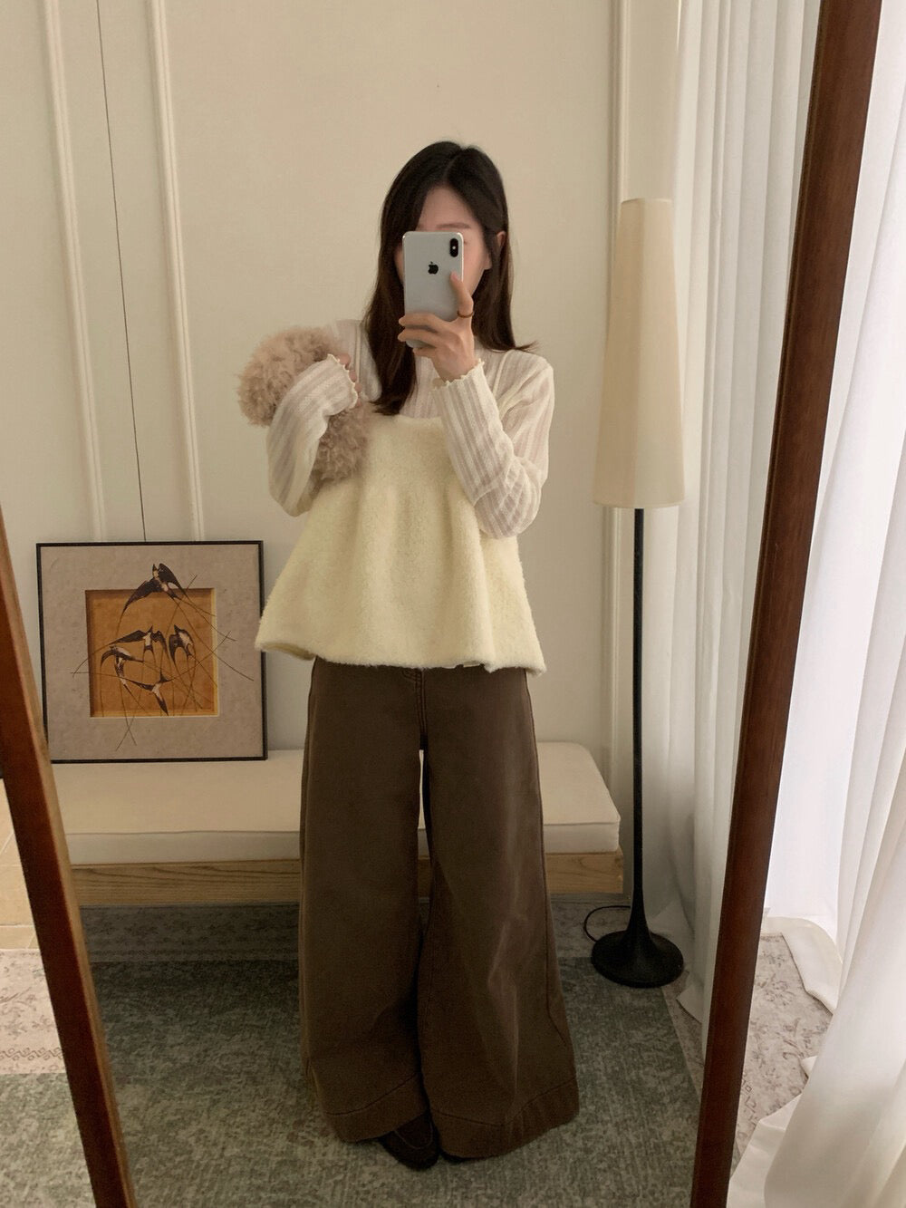 // 疊穿必入羊羔毛吊帶上衣