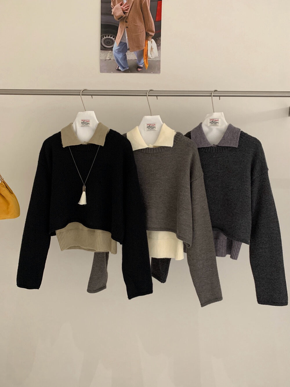 // 一套兩件性價比圓領短NT+polo翻領背心兩件套