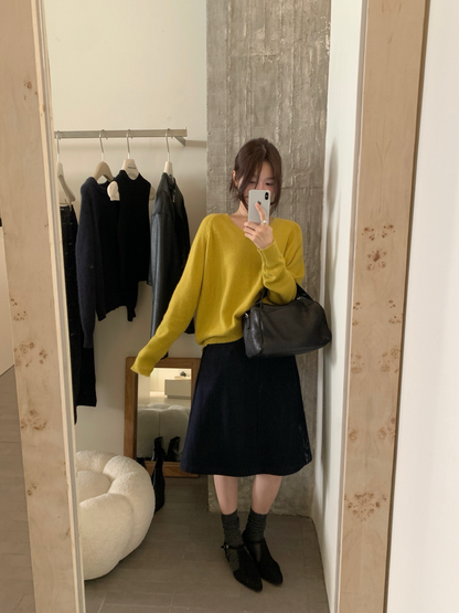 // 超高質raccoon V領毛衣