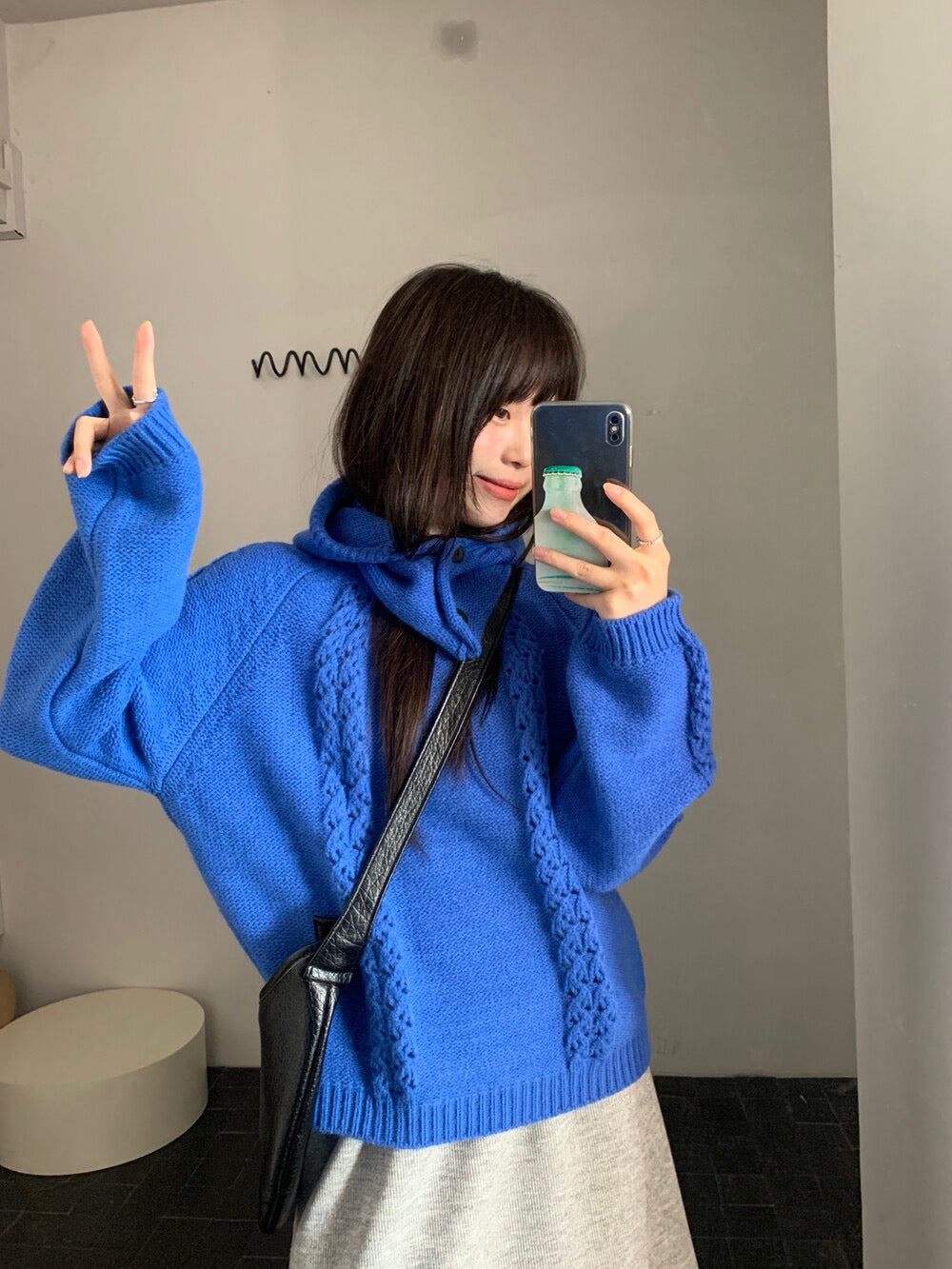 // 連可拆帽子特別織紋NT