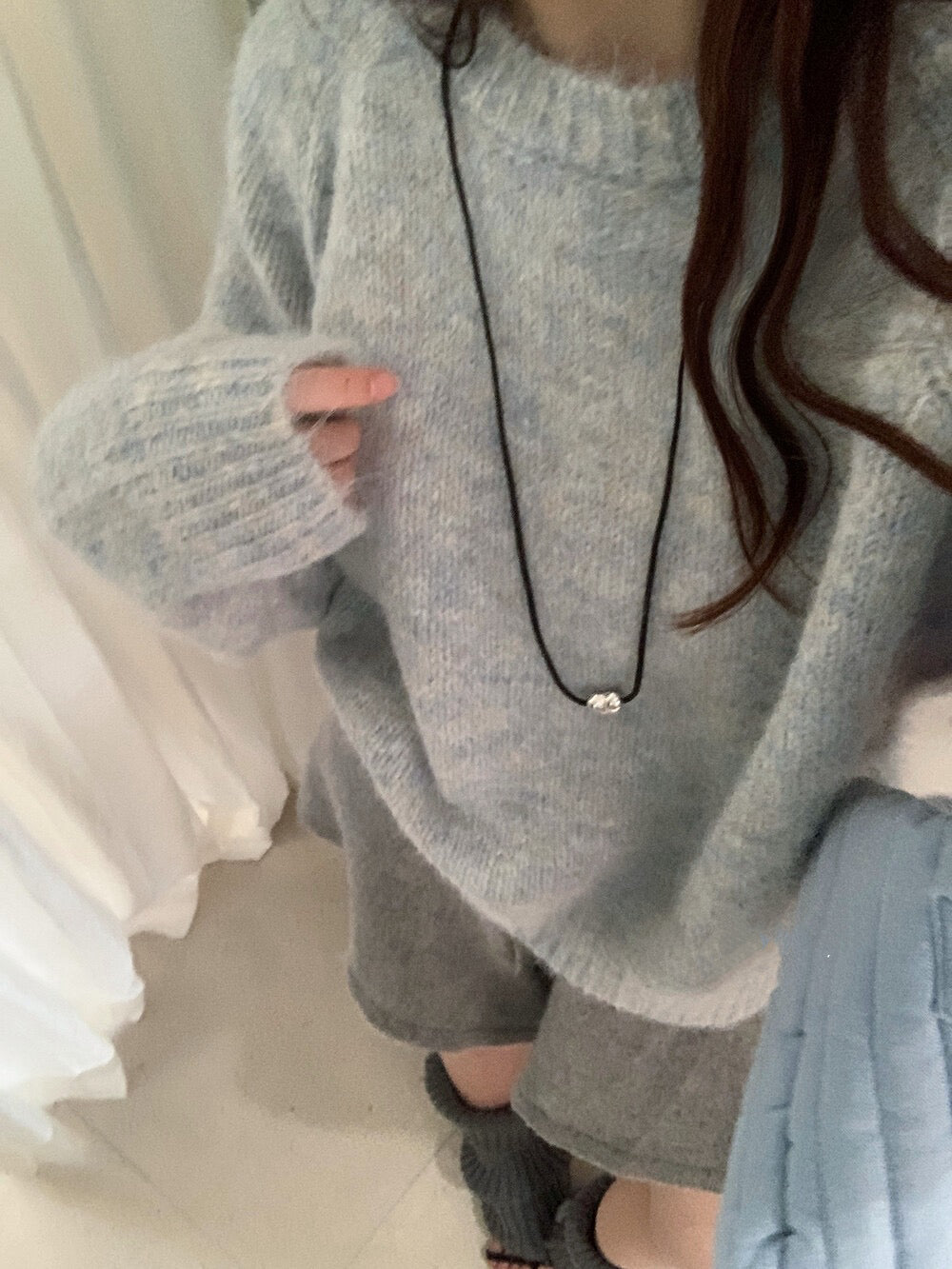 // 超美花線圓領毛衣