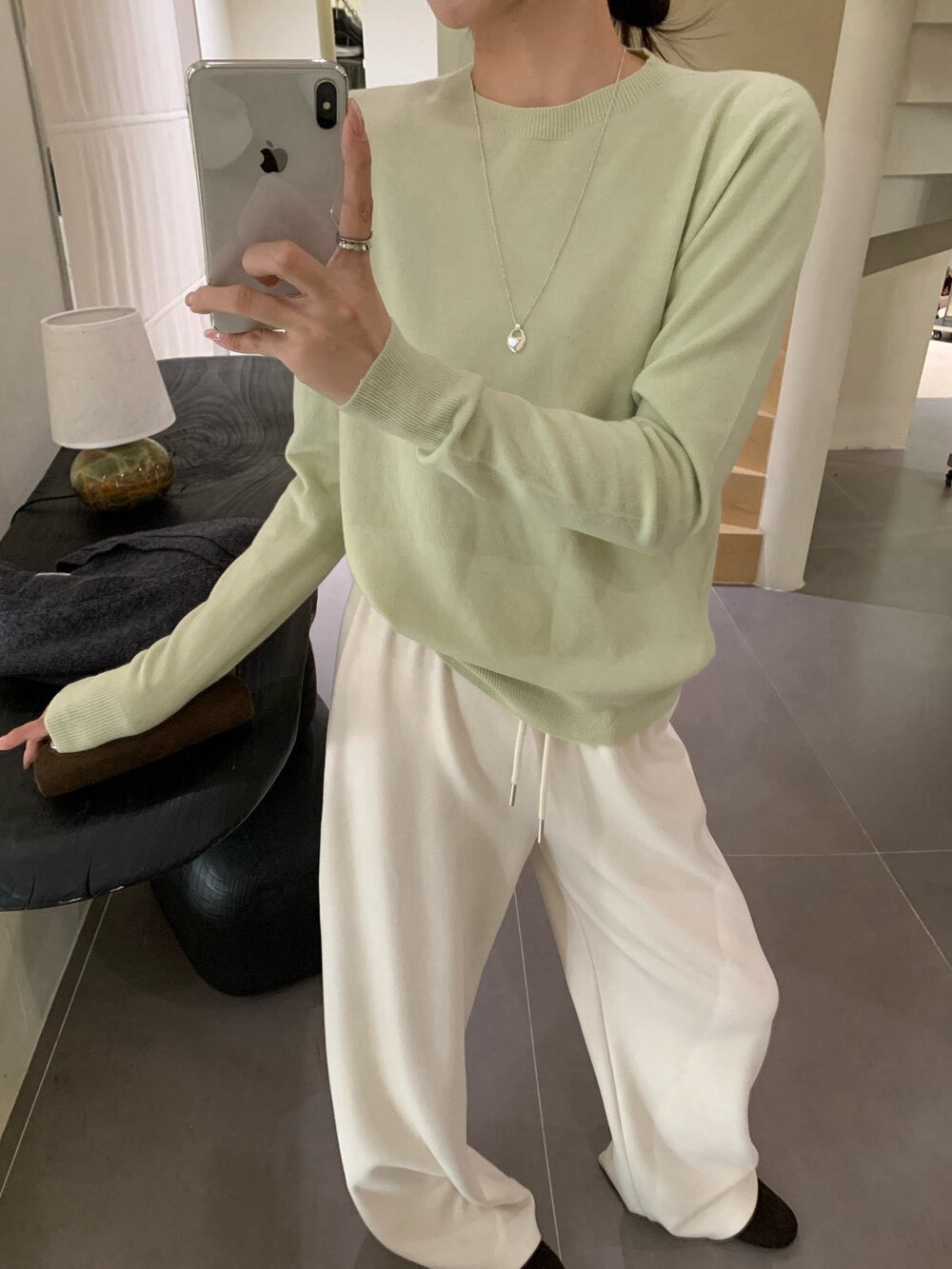 // 5%wool 20色親膚針織上衣