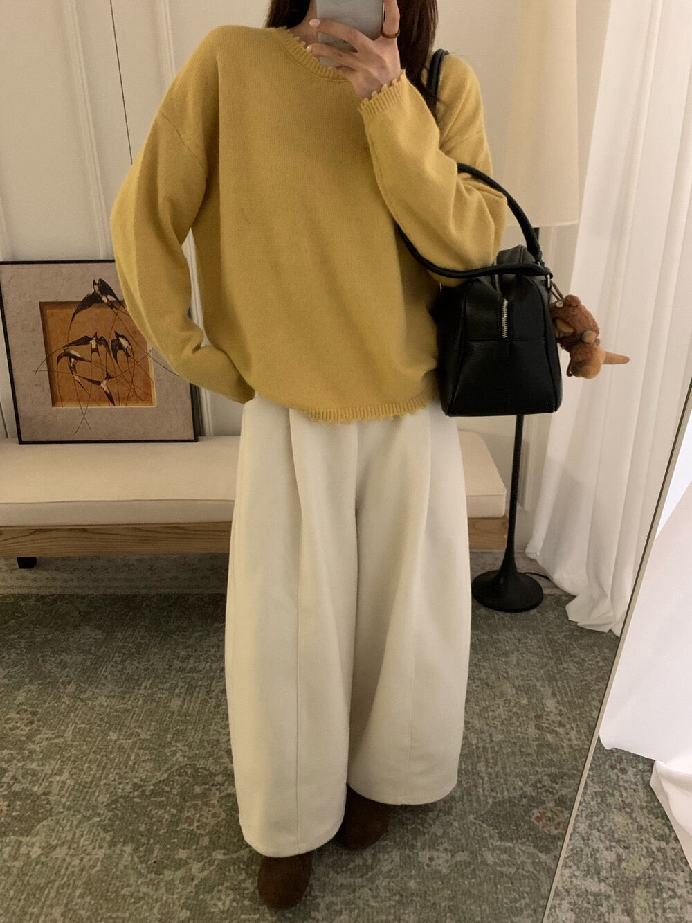 // 30%綿羊毛不規則鬚鬚邊毛衣