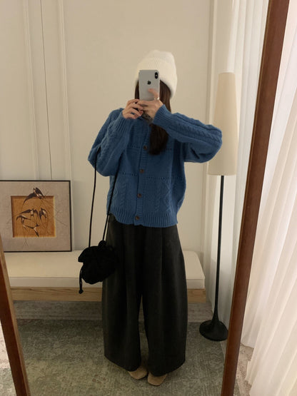 // 100%羊毛超美織紋翻領CD