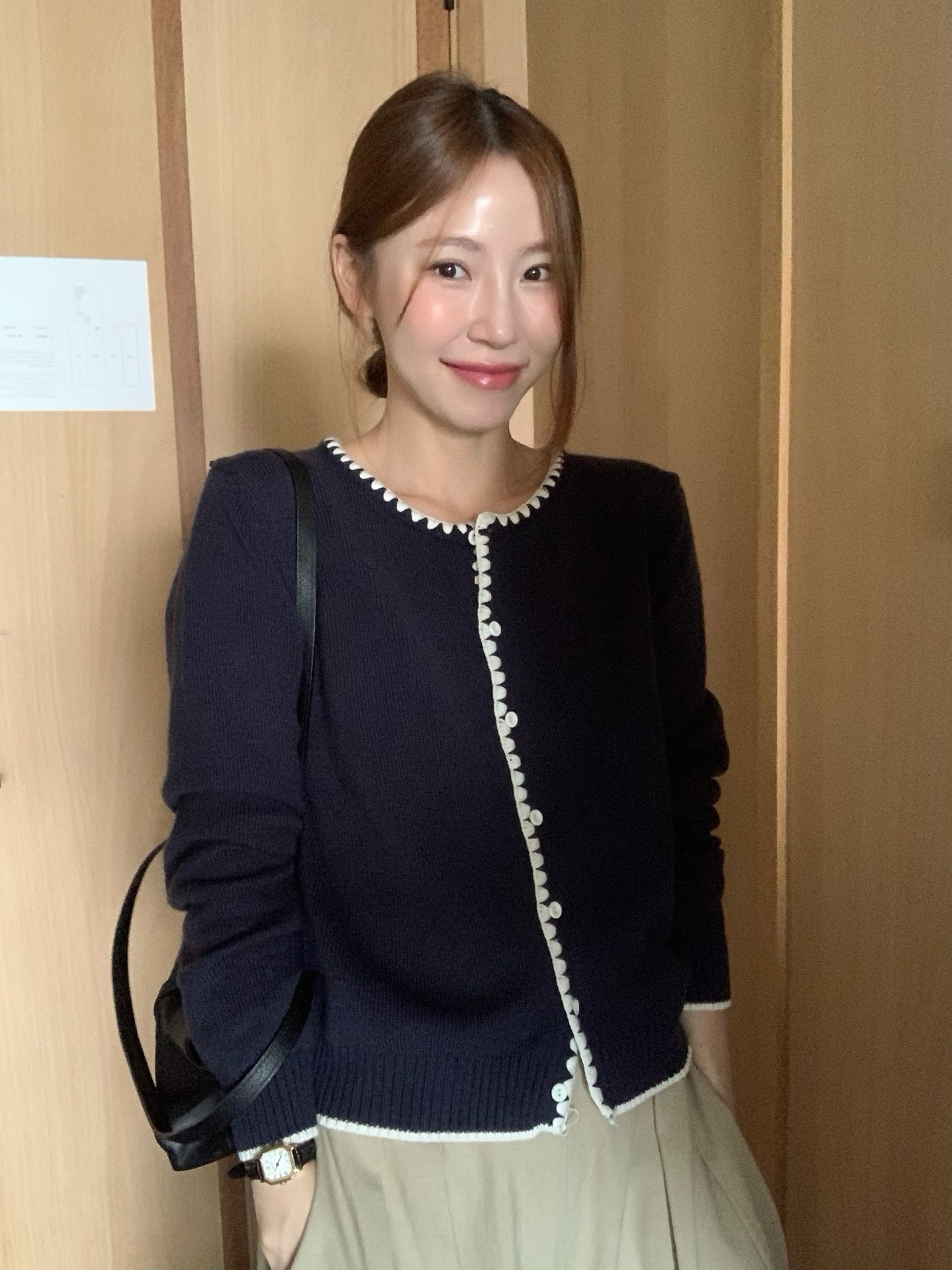 // 撞邊織紋包邊混羊毛CD