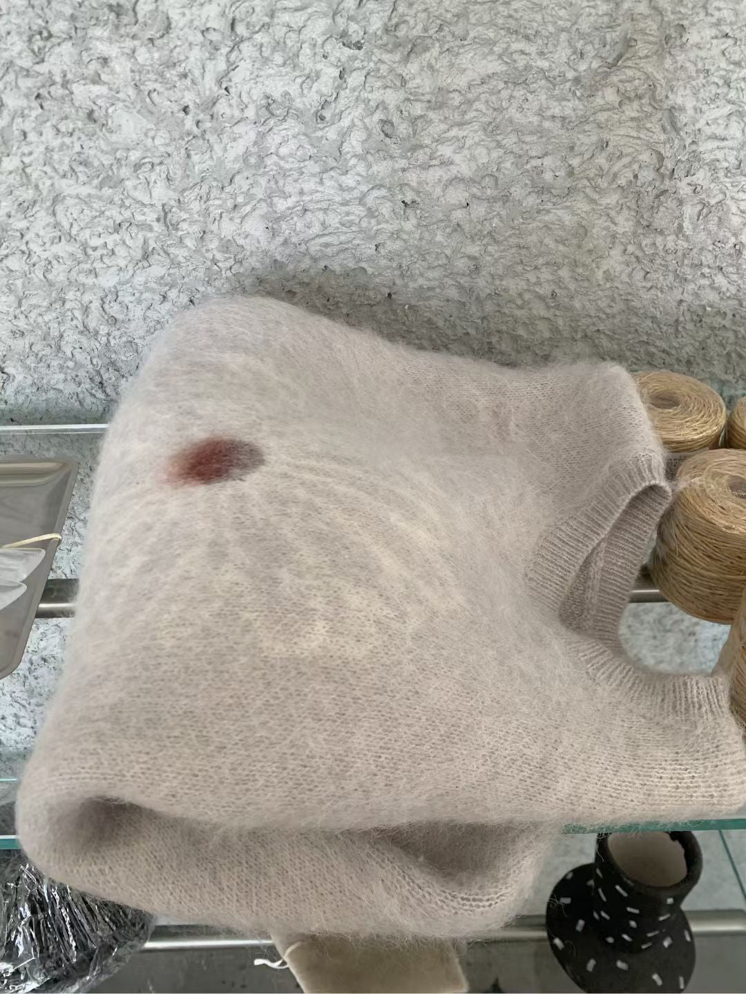 // 溫柔毛茸感雛菊拉絨毛衣