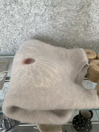 // 溫柔毛茸感雛菊拉絨毛衣