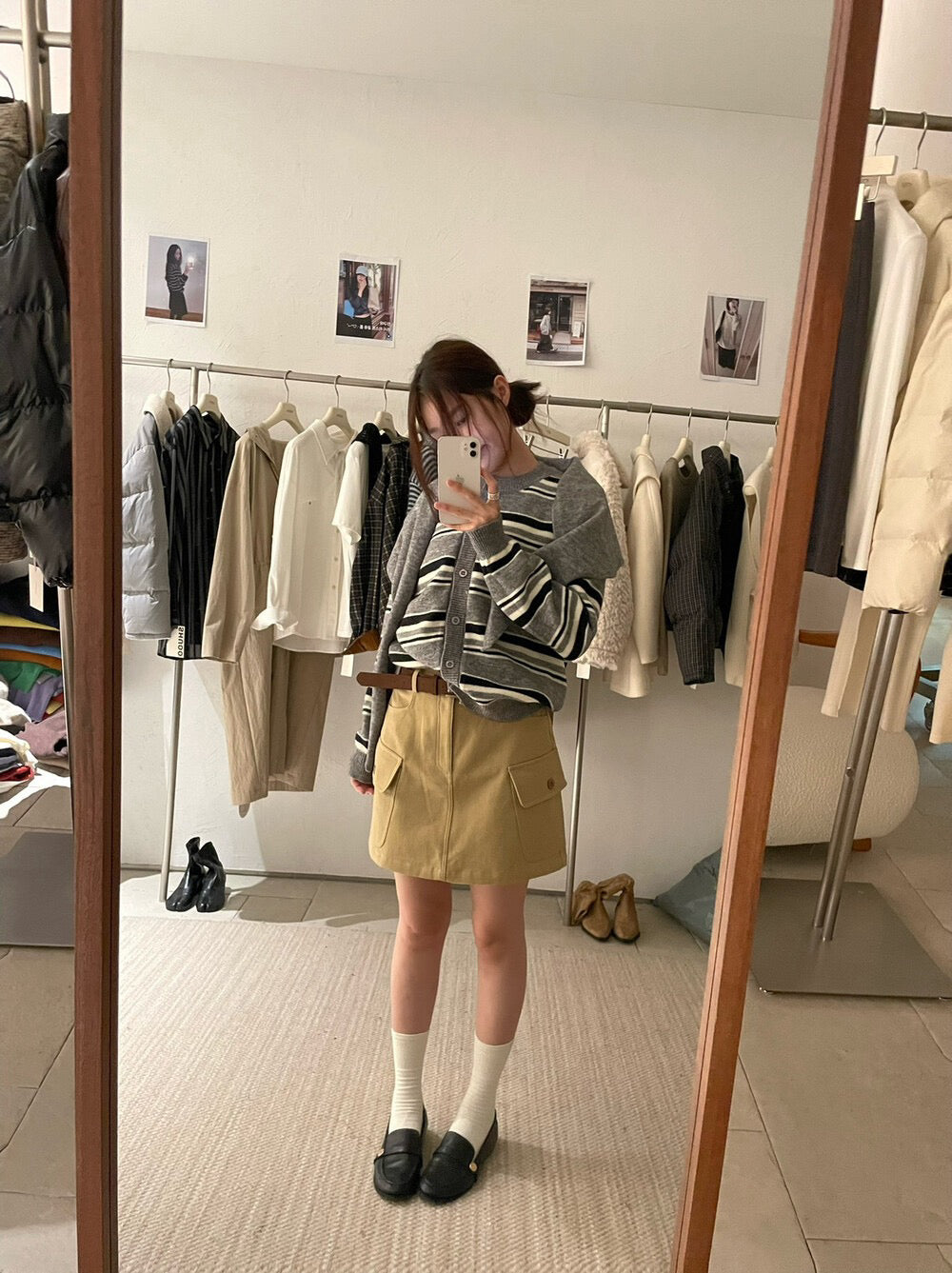 // 連披肩圓領拼間軟糯開胸CD