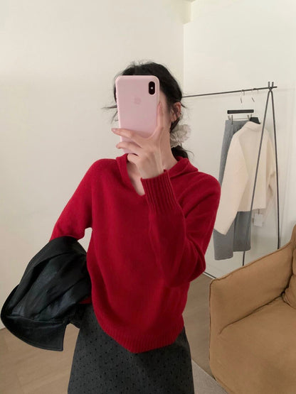 // 100%綿羊毛無縫一體連帽NT