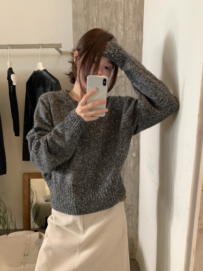 // raccoon35%圓領多色毛衣