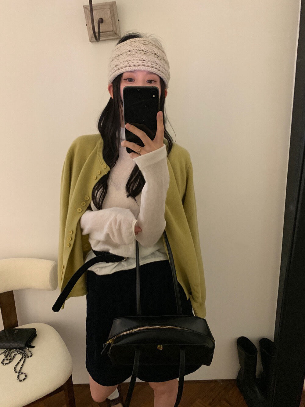 // 設計感特別鈕扣設計100%wool靚色CD