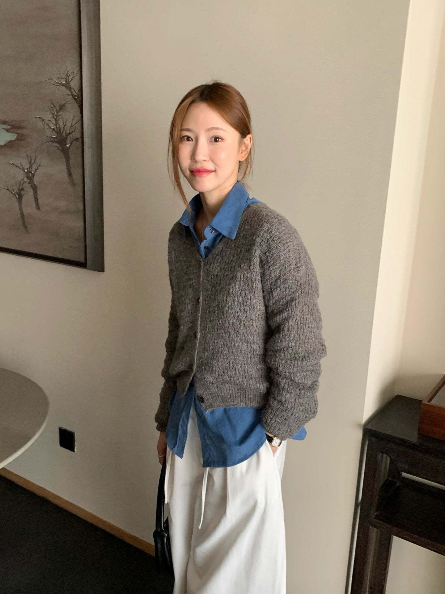 // 復古肌理感鏤空12%wool CD