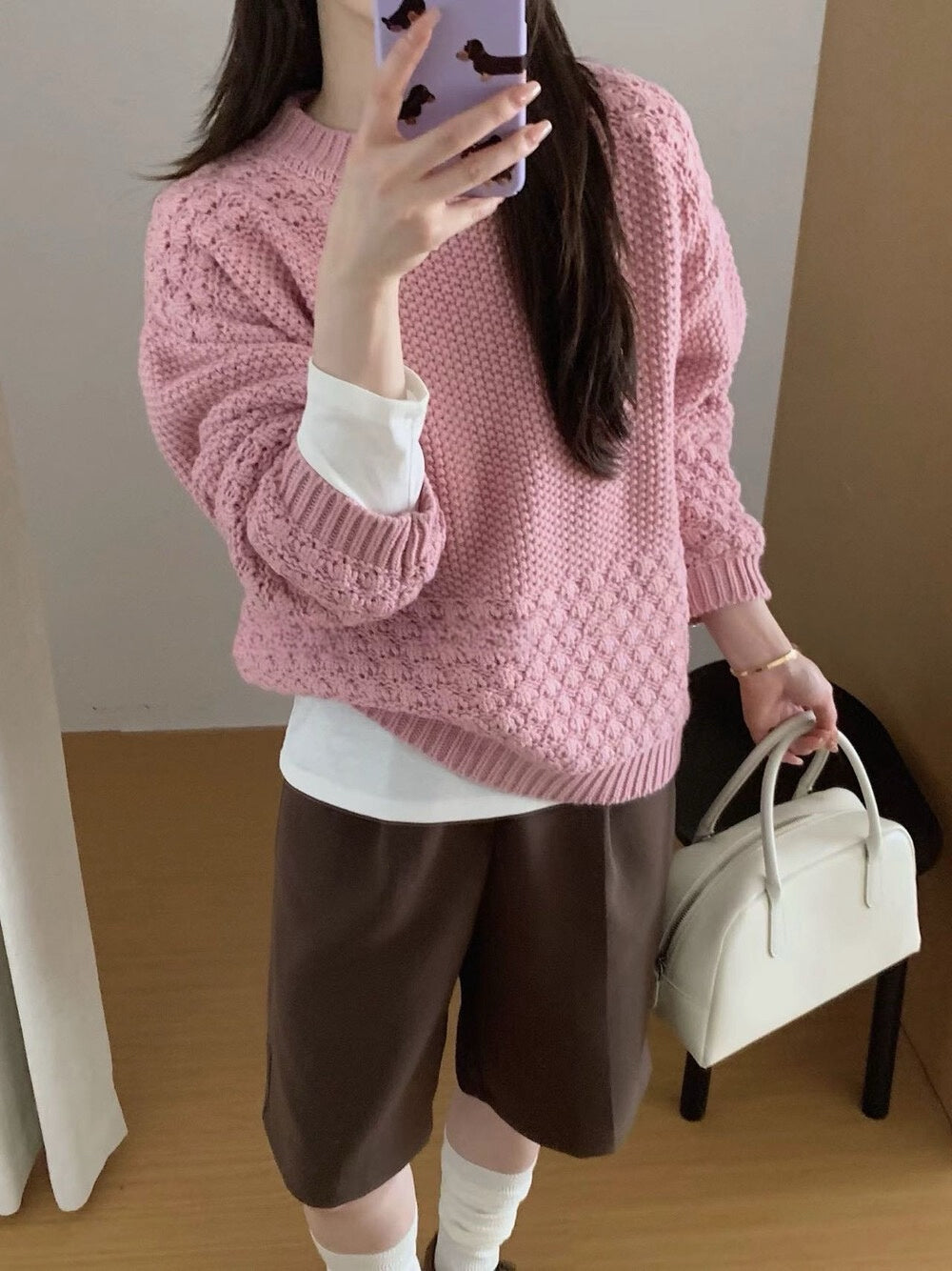 // 菠蘿針重工粗針毛衣