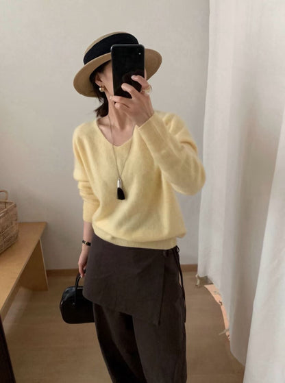 // ￼不易掉毛不易起球山羊絨毛衣