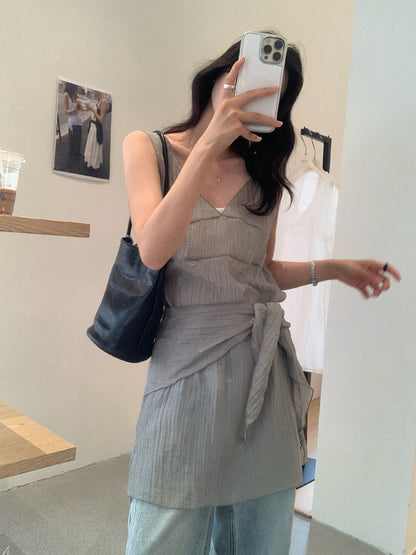 // 透感肌理感疊穿長背心