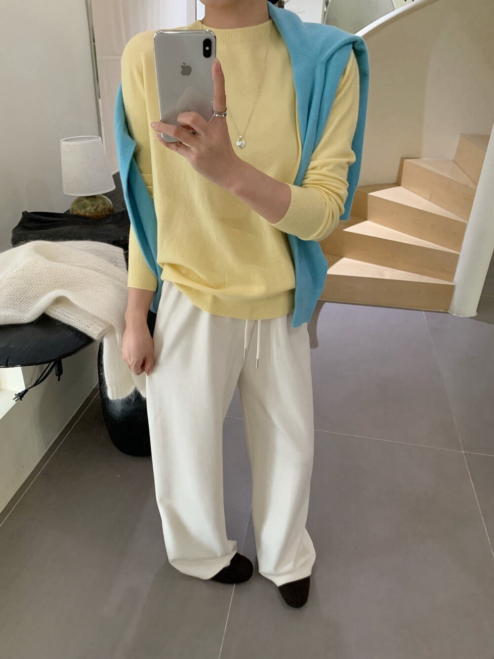 // 5%wool 20色親膚針織上衣