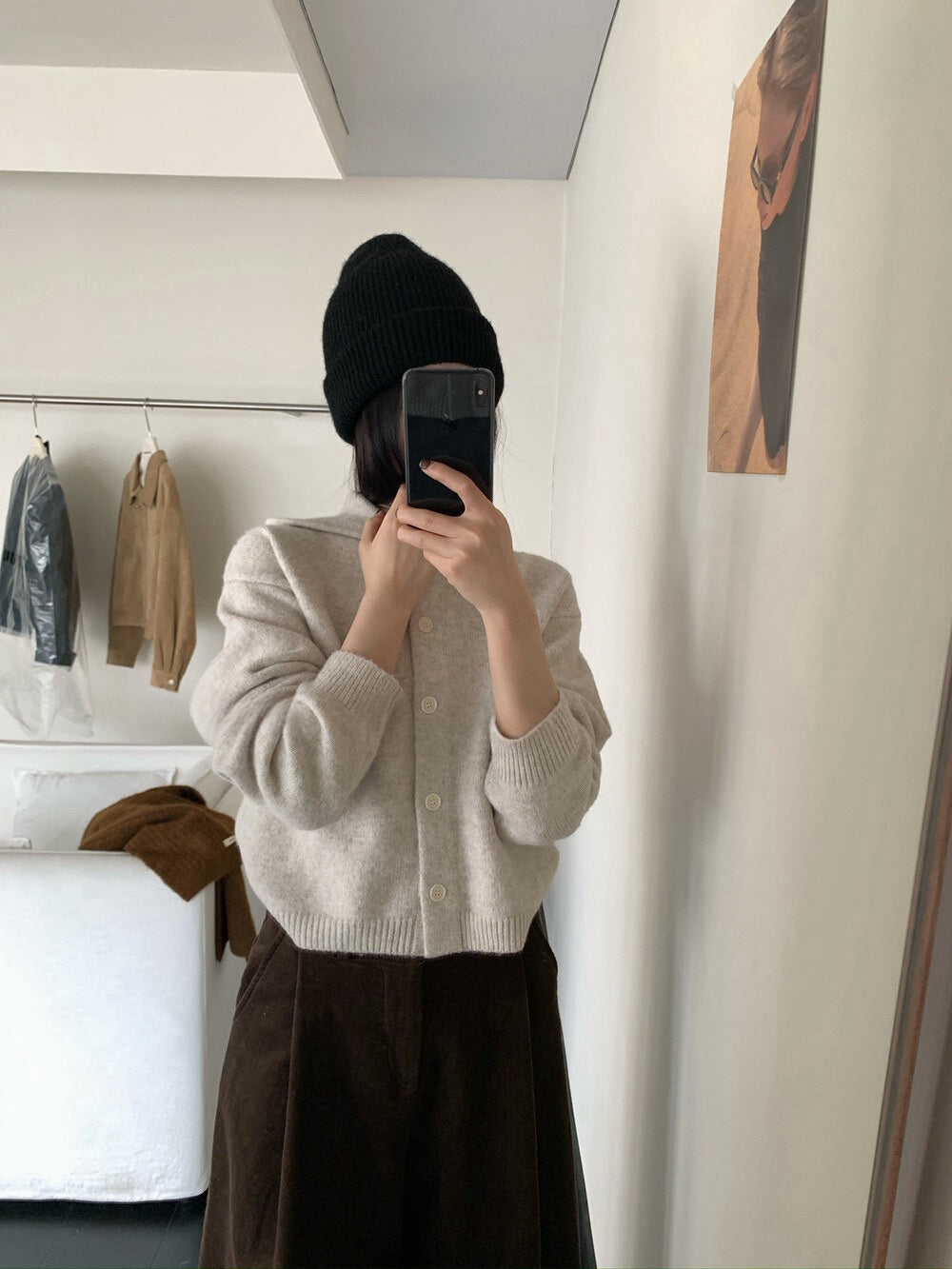 // 30%羊毛軟糯排扣連帽外套