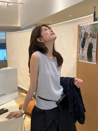 // 輕身紙紗線針織背心