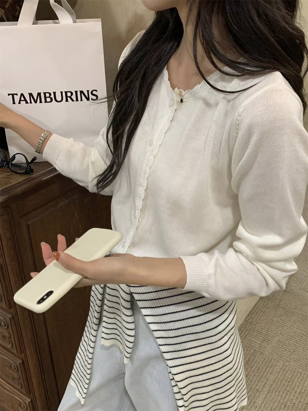 // 必入多色花邊排扣CD