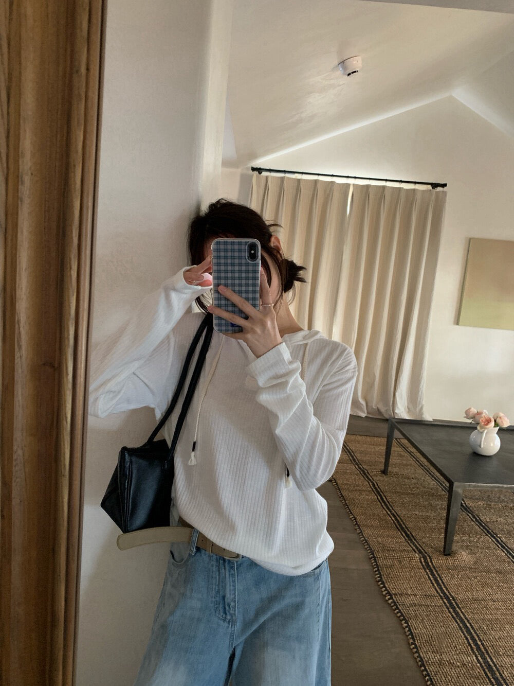 🕊️ 抽繩連帽親膚TEE