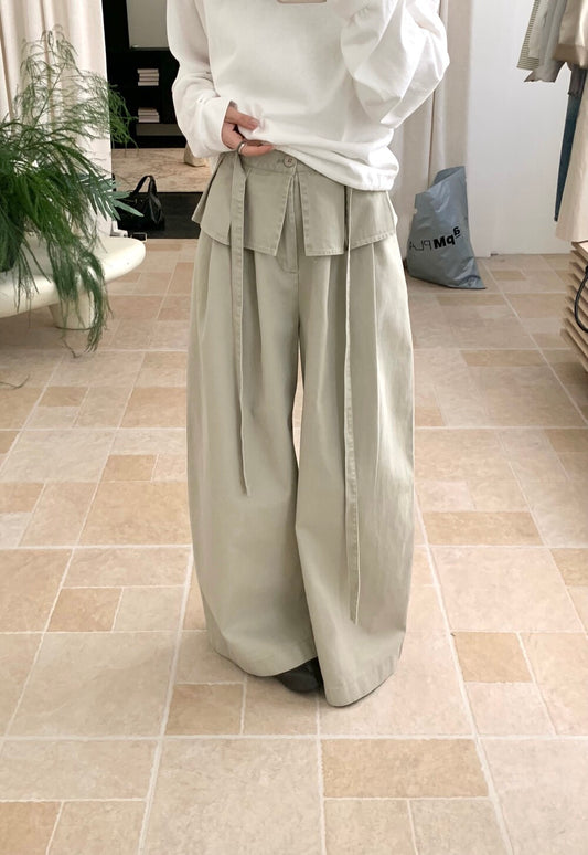 🧋 自帶裙簾設計感檔口爆款褲