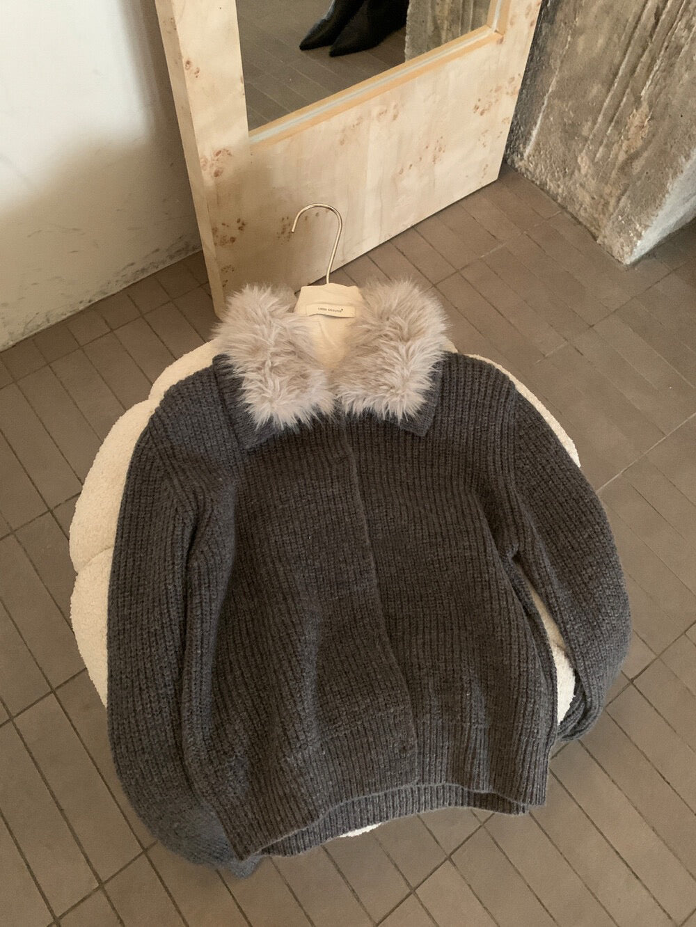 // 20%羊毛高質可拆毛毛領CD