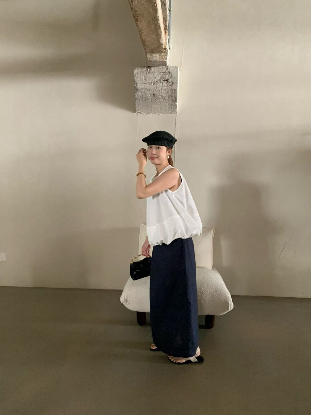 // 造型感雲朵泡泡腳背心