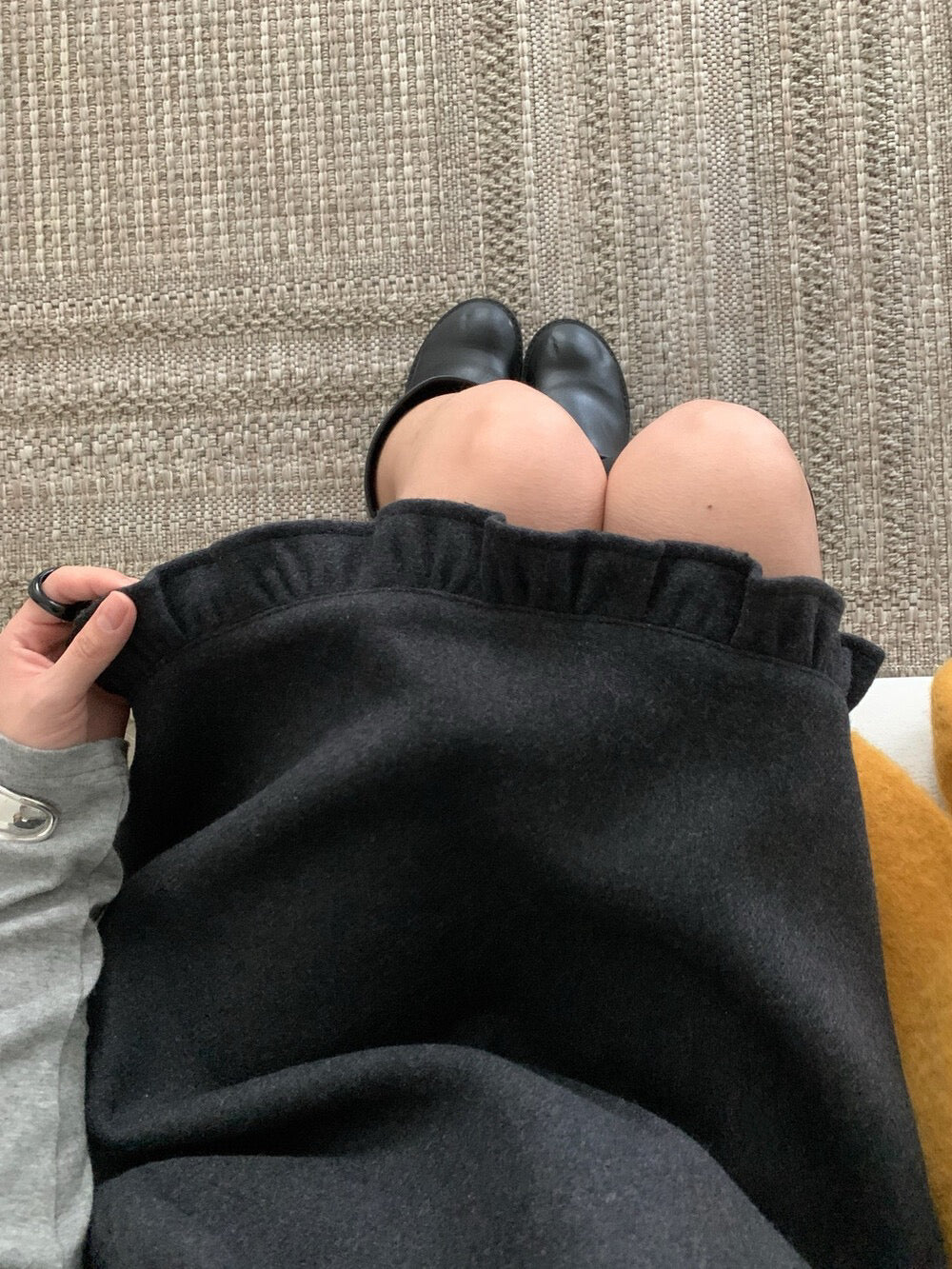 // 50%羊毛花邊腳背心毛呢OPS(連袋仔)