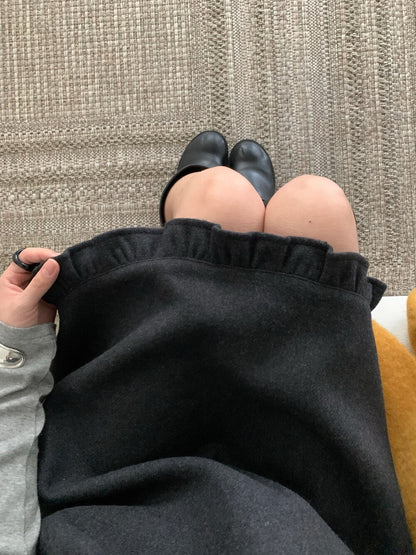 // 50%羊毛花邊腳背心毛呢OPS(連袋仔)