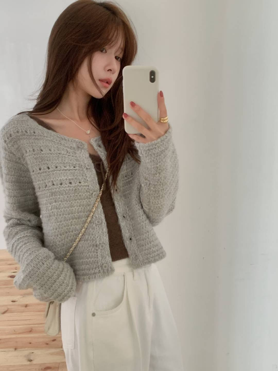 // 超美織紋短款羊毛CD