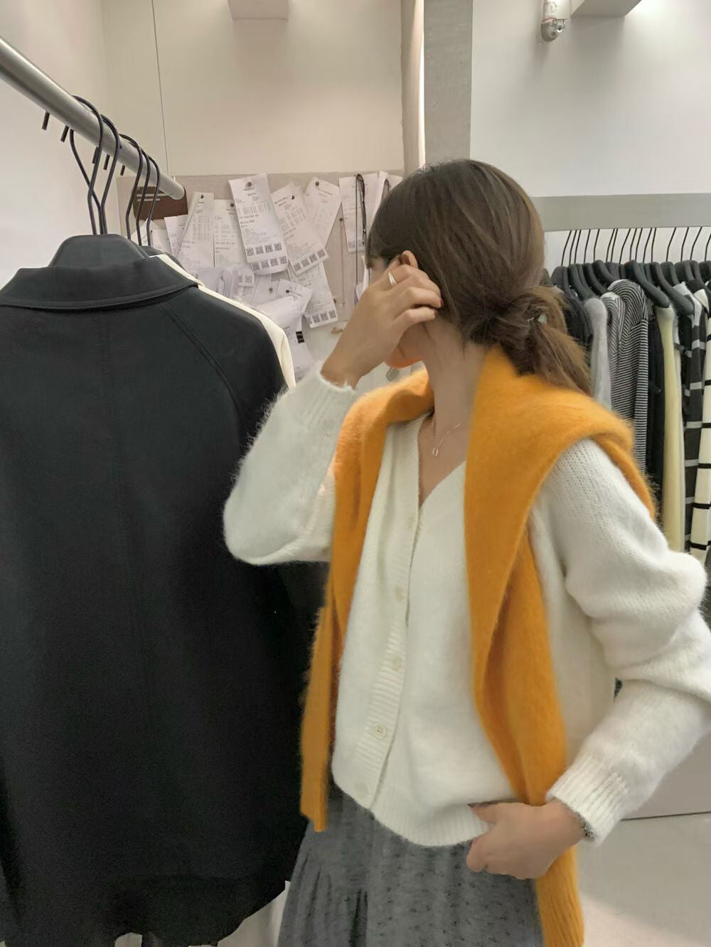 // 8%Wool慵懶感直坑紋邊CD