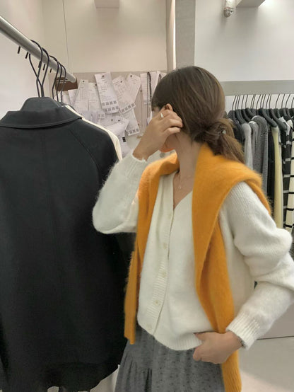 // 8%Wool慵懶感直坑紋邊CD