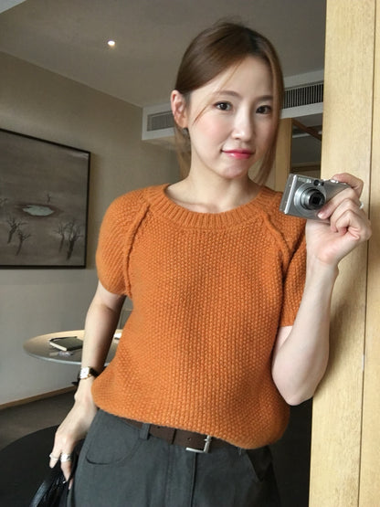 (部分現貨) // 簡約插肩圓領短袖NT