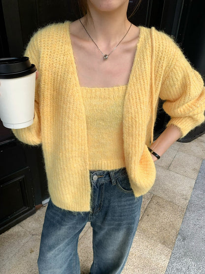 // 超soft羊毛混紡吊帶+外套+袋仔三件套