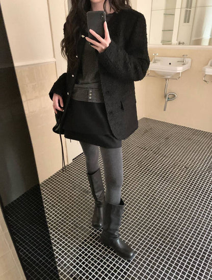 // 65%羊毛法式高級感小香風外套