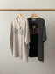 // 100%棉質復古配色’MEOW’字母TEE
