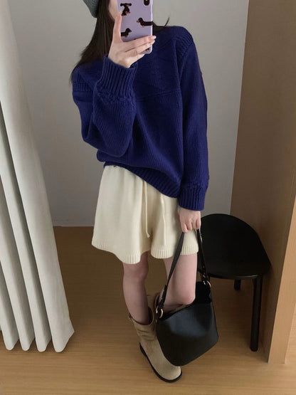 // 菱格織紋高級感圓領NT