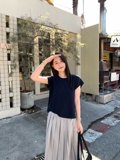 // 舒服度滿分lyocell棉小飛袖TEE