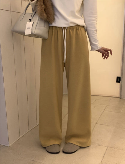 // 大彈性親膚加絨休閒褲