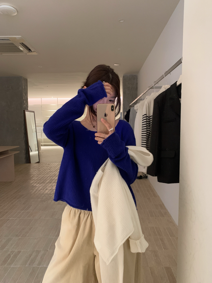 // 卷卷邊直坑紋14色短款NT