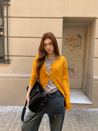 C03 / wool blend直間紋圓領CD