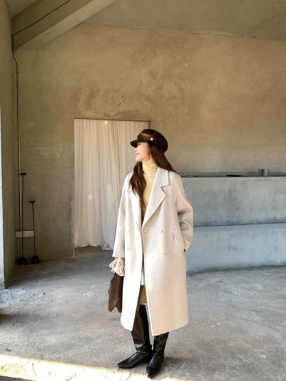 // 10%駱駝絨+90%羊毛超高質法式雙排扣手工外套