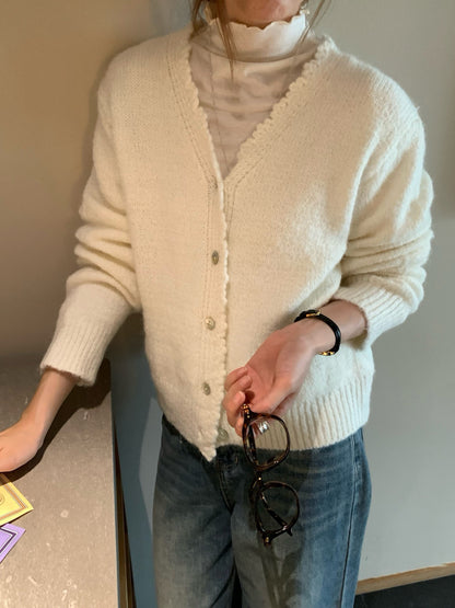 // 10%wool軟糯絨感鈎花邊CD