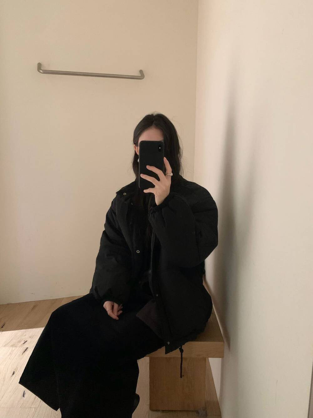 // 極簡風小立領薄夾棉外套