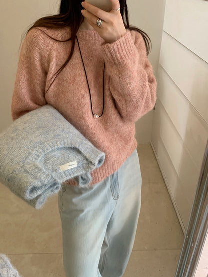 // 超美花線圓領毛衣