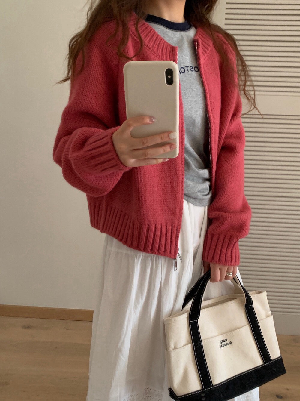 // 檔口爆款10色落肩拉鍊圓領CD