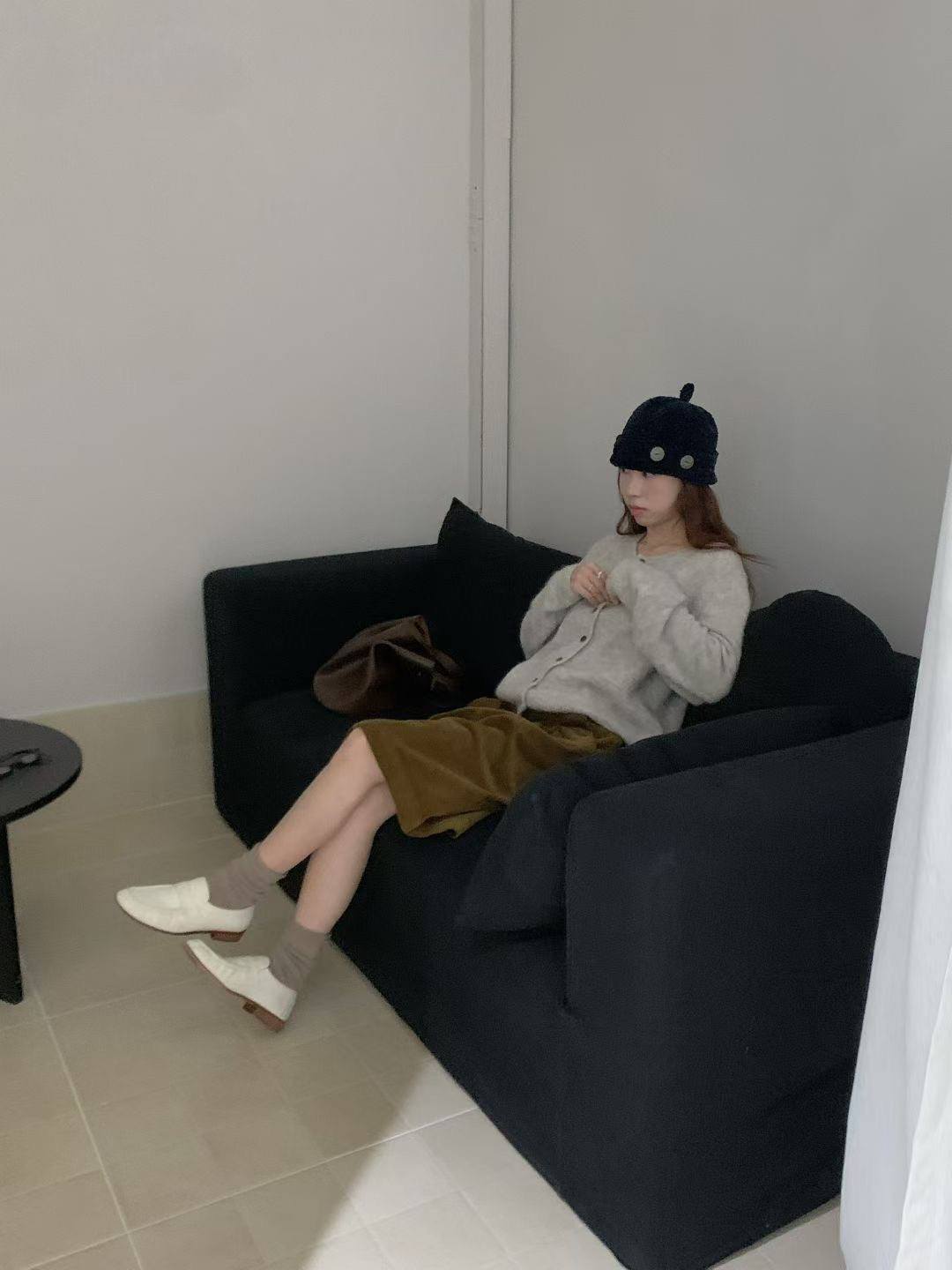 // wool+mohair螺紋領口CD