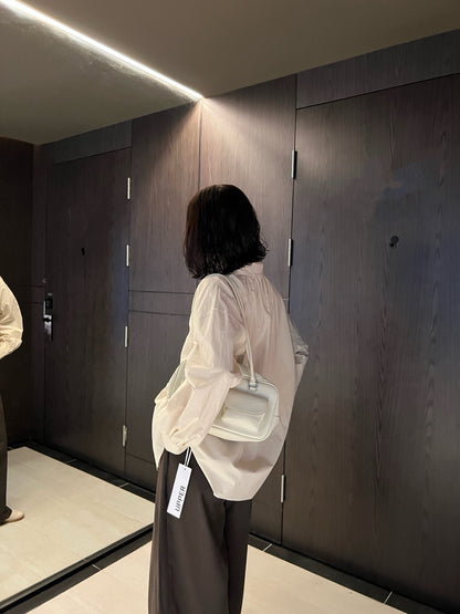 // 暗扣打褶設計側廓型鬆弛感簡約SH